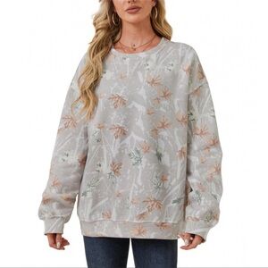 Women Long Sleeve Sweatshirt T Shirt Crew Neck Light Weight Top Fall Pullover